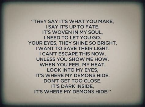 Demons By Imagine Dragons Imagine Dragons Beautiful Lyrics Song Artists
