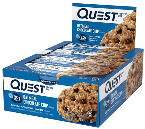 Quest Nutrition Oatmeal Chocolate Chip Protein Bar High Protein Low