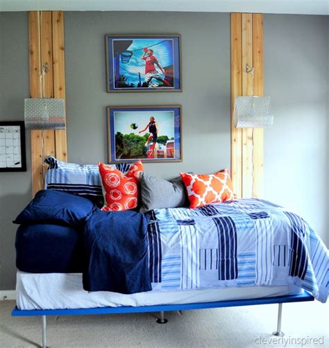 As they grow older, the boys tend to lose their interest in colorful and playful children room. Boys gray and orange bedroom - Reveal (decorating boys room)
