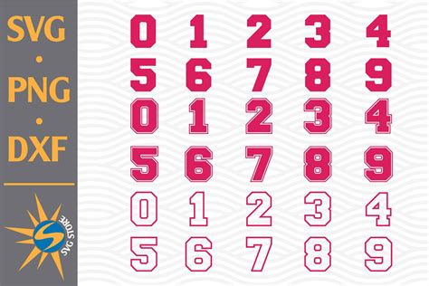 Sport Numbers Svg Png Dxf Digital Files Include So Fontsy