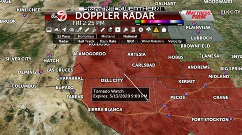 Tornado Watch Issued For Portions Of Texas And New Mexico Until 9 Pm Kvia