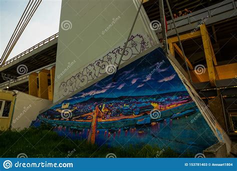 Bratislava Slovakia Graffiti Editorial Stock Photo Image Of River