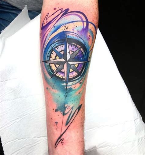 Watercolor Compass Tattoo Designs For Men Cool Ideas My Xxx Hot Girl