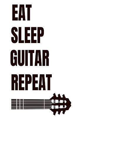 Eat Sleep Guitar Repeat Design For Guitar Players And Guitar Lovers