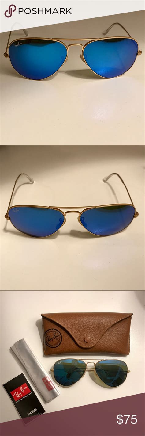 Ray Ban Aviator Blue Flash Lenses Ray Ban Aviators Blue Ray Ban