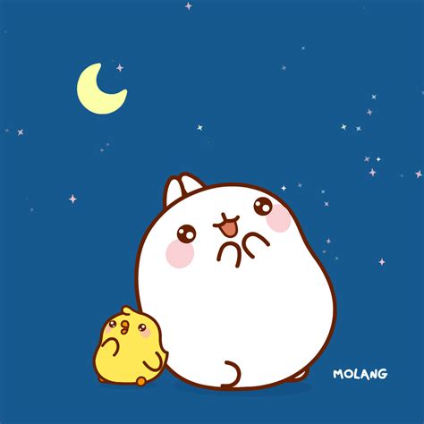 Night Sky  By Molang Find And Share On Giphy