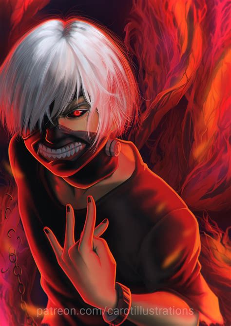 Tokyo ghoul falls under themes of dark fantasy, action, supernatural, horror and even tragedy. Kaneki Ken - Tokyo Ghoul by CAROTdrawsthings on DeviantArt