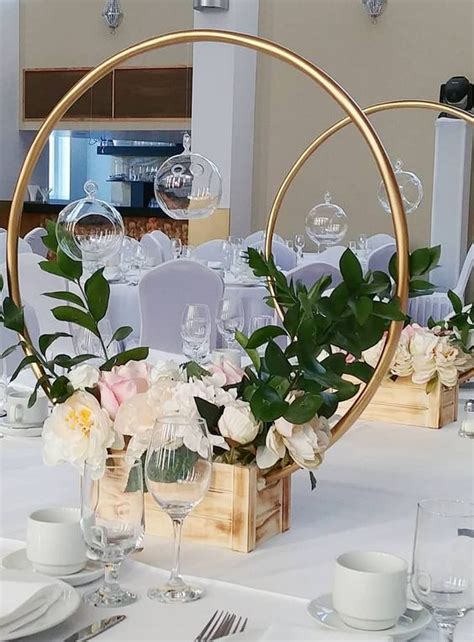 Hula Hoop Centerpieces | Diy wedding decorations, Wedding centerpieces