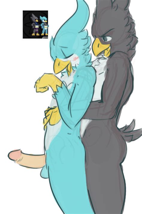 Rule 34 Anal Avian Background Black Blush Closed Eyes Cyan Dovne From