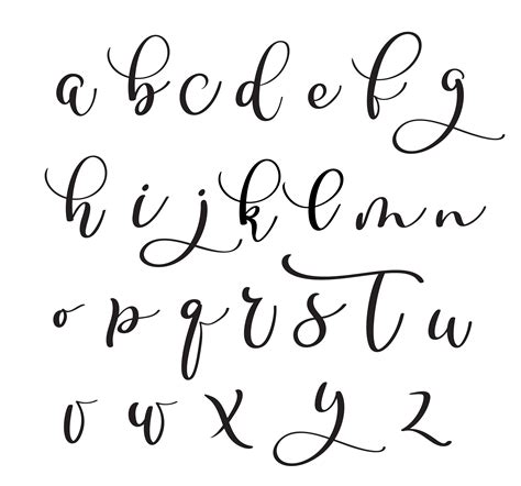 Brushpen Alphabet Modern Calligraphy Handwritten Letters Vector Illustration Vector