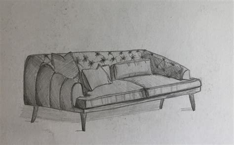 Sofa Sketch Interior Design Sketch Interior Design Student Pencils