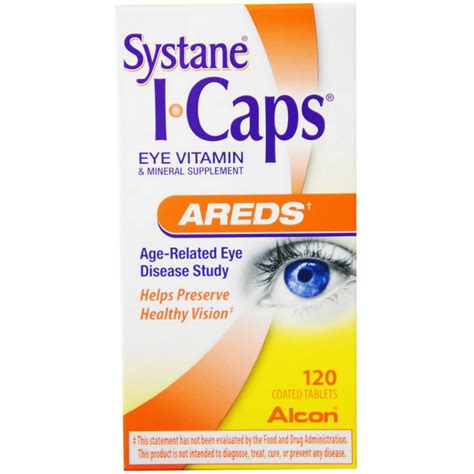 Systane Icaps Eye Vitamin Areds 120 Coated Tablets