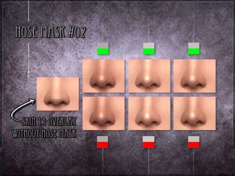 Remussirions Nose Mask 02 Set Nose Mask The Sims 4