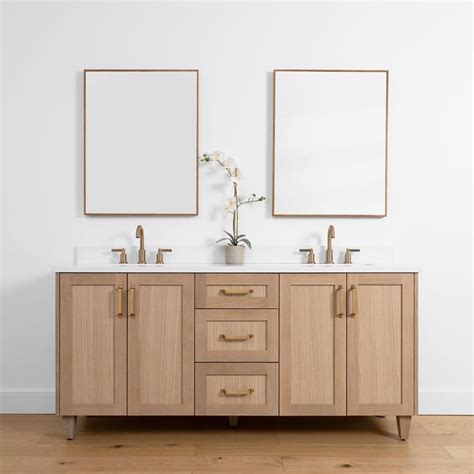 Bridgeport Slim 72 Teodor® White Oak Vanity Double Sink Oak