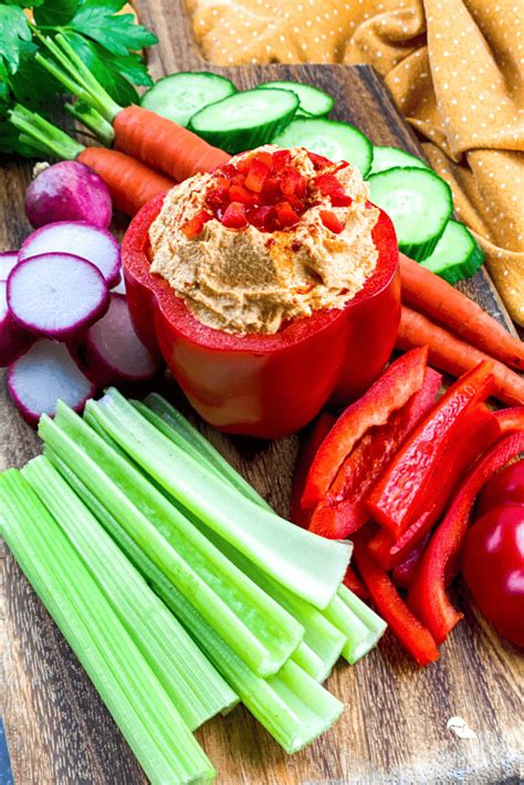 Roasted Red Pepper Hummus The Happy Home Life