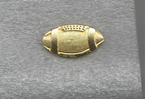 High School Varsity Football Team Letterman Jacket Pin Metal Gold Tone
