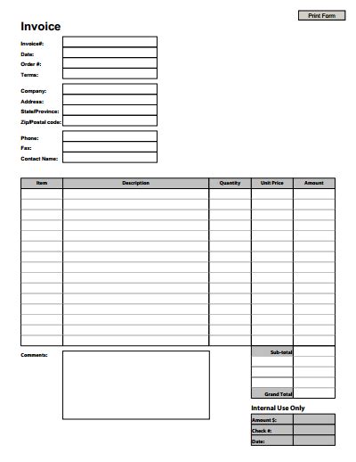 Billing Invoice Template Free Download Edit Fill And Print