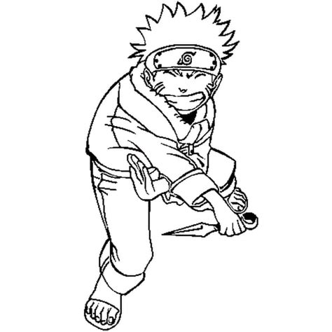 Coloriage Naruto Uzumaki en Ligne Gratuit à imprimer