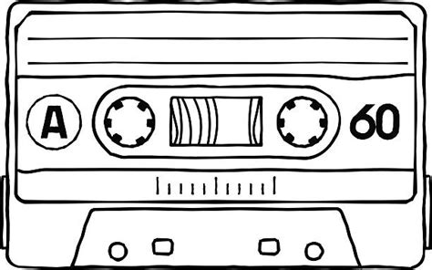 80s Cassette Tape Clip Art Audio Cassette Outline Simple Clip Art All