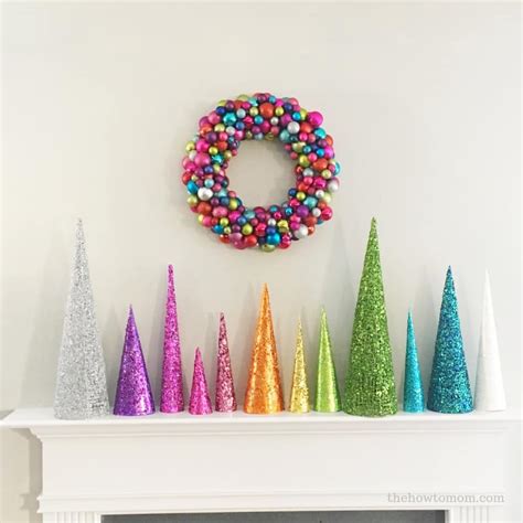 Glittery Christmas Tree Cones Diy The How To Mom