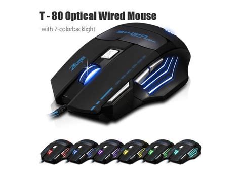 Zelotes T80 X 5500dpiwired Gaming Mouse 7 Buttons Optical Professional