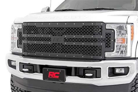 Rough Country Black Mesh Grille For 2017 2019 Super Duty F250f350