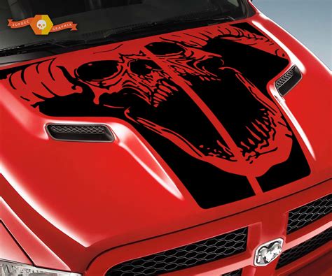 Dodge Fits Ram Ram Skull Rebel Hood Logo Truck