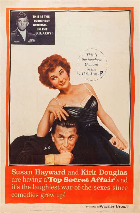 Top Secret Affair 1957 Starring Susan Hayward And Kirk Douglas Warner Brothers Warner Bros Old