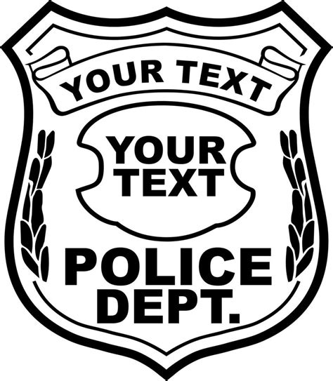 Police Badge Coloring Page Sketch Coloring Page