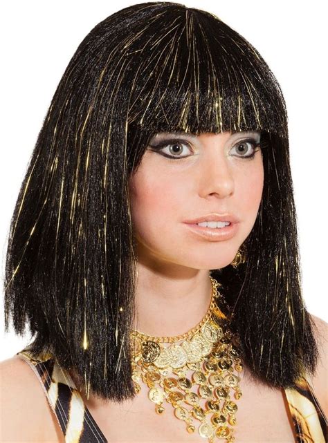 Ladies Glitter Cleopatra Fancy Dress Wig Cleopatra Fancy Dress Fancy