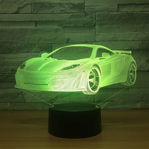 2018 New Car 3d Night Light Led Acrylic Visual Touch Kids