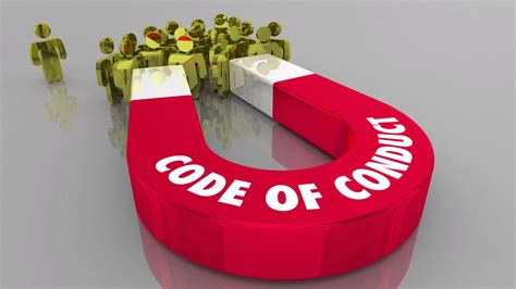 Code Of Conduct Rules Behavior People Magnet 3 D Animation Motion