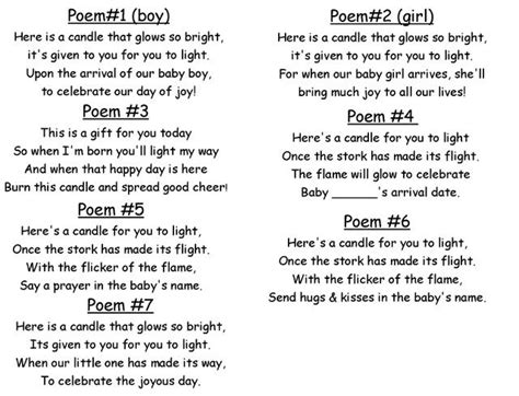 Praise him in the firmament of his power. baby shower candle poem. | Baby Shower Ideas | Pinterest ...