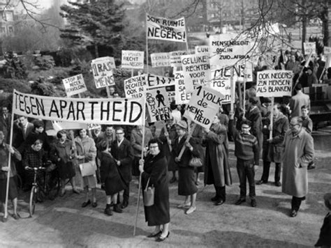 Protest March Against Apartheid 3 April 1960 In The Hague National