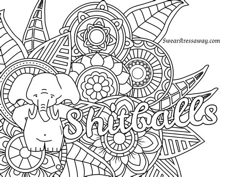 Creative Printable Stress Relief Coloring Pages For Adults