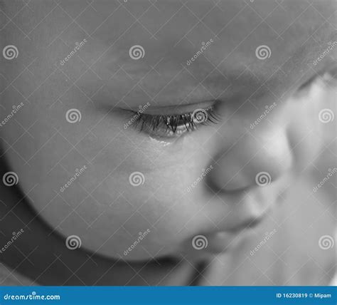 Baby Crying Eye Stock Image Image Of Sadness Loneliness 16230819