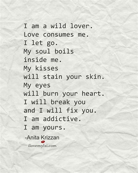 I Am A Wild Lover I Love My Lsi Love Quotes Sexy Quotes Me Quotes