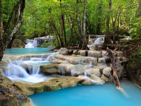 Thailand Wallpaper Waterfall River Jungle Nature Desktop Wallpapers 97978