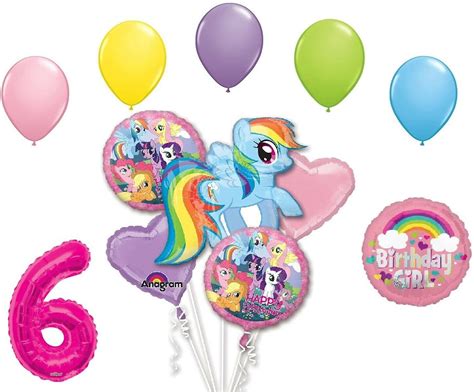 My Little Pony Rainbow Dash Friends 6th Birthday Party Balloons 12