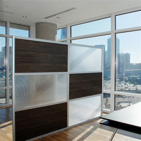 8 Modern Room Divider Ebony And Translucent Panels