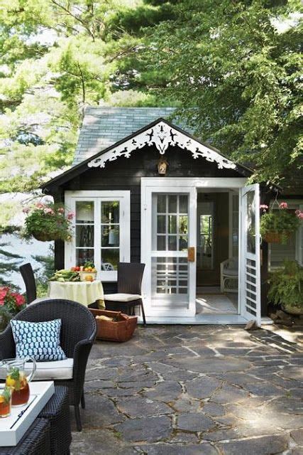La Maison Boheme Black Cottage White Trim Guest Cottage Small