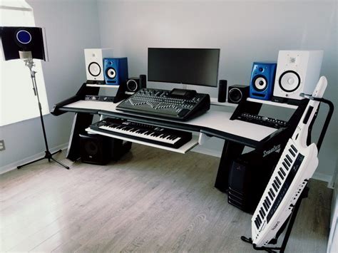 Our custom music production desk furniture use for the home or professional studios. Music Production Desk | Gallery| The desk you deserve-StudioDesk| Koper in 2020 | Music desk ...