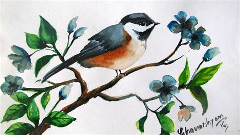 How To Paint A Bird In Watercolorwatercolor Painting For Beginners