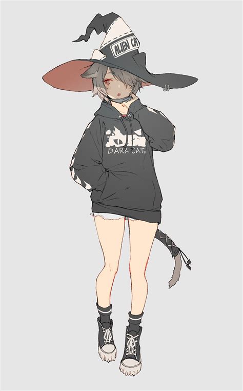 Modern Day Cat Girl Witch Original Fantasymoe