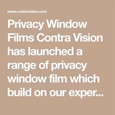 Privacy Window Film One Way Privacy Glass Contra Vision Window