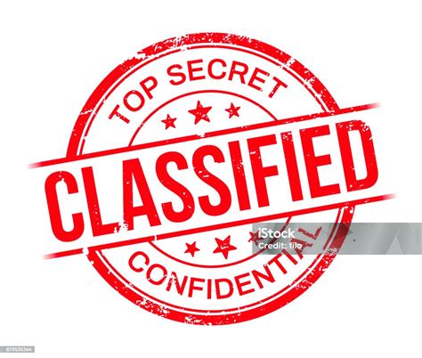 Classified Top Secret Confidential Stamp Stock Illustration Download