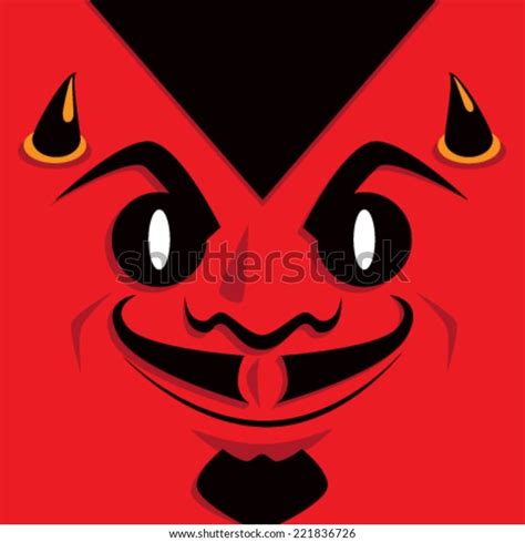 Cartoon Devil Face Stock Vector Royalty Free 221836726 Shutterstock