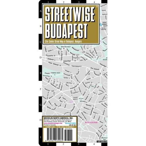 Streetwise Budapest Laminated City Center Street Map