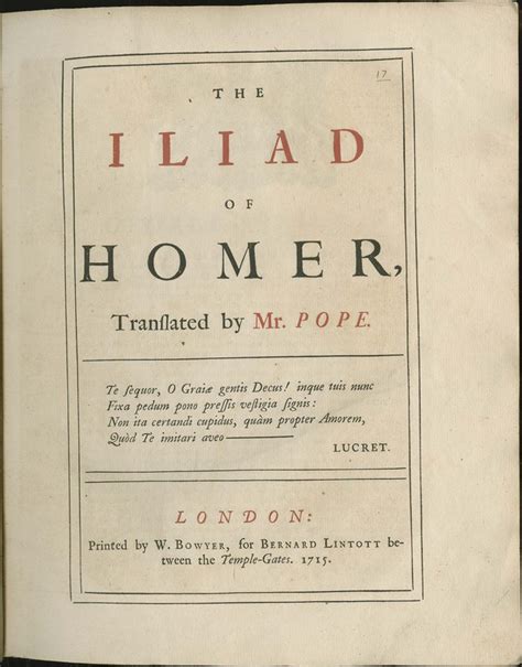 Translating Homer Alexander Pope · Online Exhibits
