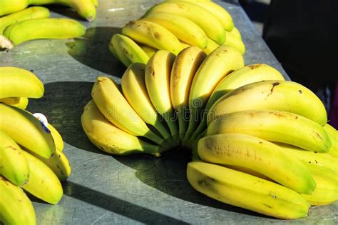Colorful Bananas At A Market Stall Stock Photo Image Of Island